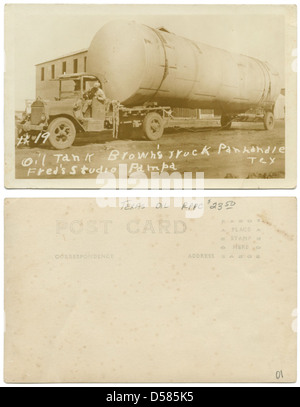 Serbatoio olio del marrone Carrello, Panhandle, Tex. Foto Stock