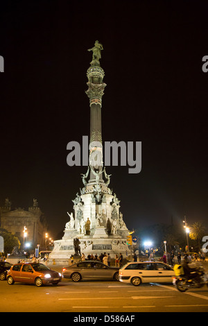 Barcelona, Spagna, il Monument a Colom (Kolumbussaeule) Foto Stock