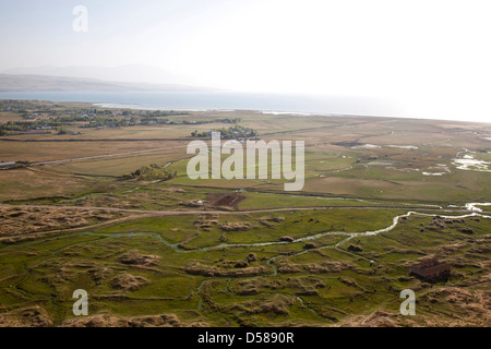 Vista dal castello di van, città di van, lago van, sud-Anatolia orientale, Turchia, Asia Foto Stock