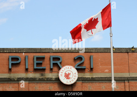 Pier 21 è del Canada Museo Nazionale di immigrazione in Halifax Nova Scotia. Foto Stock