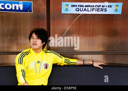 Amman, Giordania. Il 26 marzo 2013. Atsuto Uchida (JPN), 26 marzo 2013 - Calcio : Coppa del Mondo FIFA Brasile 2014 Qualificatore asiatici round finale, Gruppo B match tra la Giordania 2-1 Giappone presso il re Abdullah Bin-Al-Hussein allo stadio di Amman, Giordania. (Foto di D.Nakashima/AFLO/Alamy Live News) Foto Stock