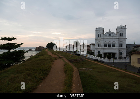 Meeran moschea Jumma a Galle Fort, Sri Lanka è uno dei più antichi insediamenti europei in Asia Foto Stock