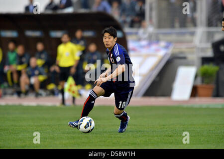 Amman, Giordania. Il 26 marzo 2013. Shinji Kagawa (JPN), 26 marzo 2013 - Calcio : 2014 FIFA World Cup qualificazioni asiatiche Final Round Group B match tra la Giordania 2-1 Giappone presso il re Abdullah International Stadium di Amman, Giordania. (Foto di Jinten Sawada/AFLO/Alamy Live News) Foto Stock