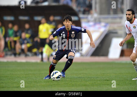 Amman, Giordania. Il 26 marzo 2013. Shinji Kagawa (JPN), 26 marzo 2013 - Calcio : 2014 FIFA World Cup qualificazioni asiatiche Final Round Group B match tra la Giordania 2-1 Giappone presso il re Abdullah International Stadium di Amman, Giordania. (Foto di Jinten Sawada/AFLO/Alamy Live News) Foto Stock