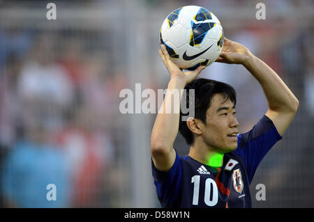 Amman, Giordania. Il 26 marzo 2013. Shinji Kagawa (JPN), 26 marzo 2013 - Calcio : 2014 FIFA World Cup qualificazioni asiatiche Final Round Group B match tra la Giordania 2-1 Giappone presso il re Abdullah International Stadium di Amman, Giordania. (Foto di Jinten Sawada/AFLO/Alamy Live News) Foto Stock