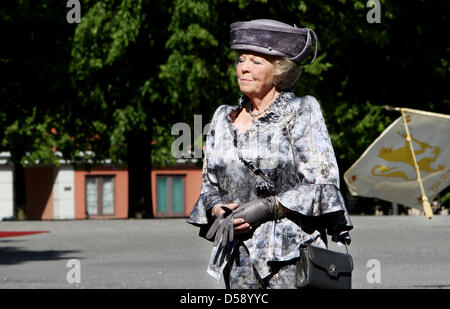 La regina Beatrice dei Paesi Bassi assiste la ghirlanda-posa cerimonia al Monumento Nazionale di Akershus, Oslo, Norvegia, 02 giugno 2010. La regina Beatrice è su una tre giorni di visita di stato in Norvegia. Foto: Patrick van Katwijk Foto Stock