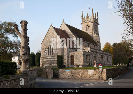 St Giles Church, Great Wishford, Wiltshire, Inghilterra, Inghilterra, Regno Unito Foto Stock