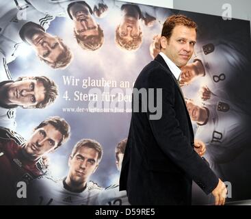 In Germania il team manager Oliver Bierhoff durante una conferenza stampa del team tedesco in Velmore Grand Hotel in Erasmia vicino a Pretoria, 01 luglio 2010. Foto: Bernd Weißbrod dpa Foto Stock