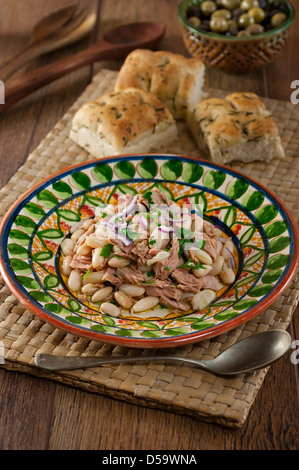 Tonno e Fagioli Tonno e cannellini insalata di fagioli Foto Stock