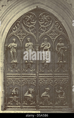 Beverley Minster. All'interno porta occidentale Foto Stock