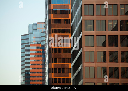 Dettagli di edifici, Century City, nella contea di Los Angeles, California, Stati Uniti Foto Stock