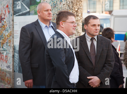 Berlino, Germania, Holger Apfel, sinistra e Udo Pastörs, entrambi NPD Foto Stock