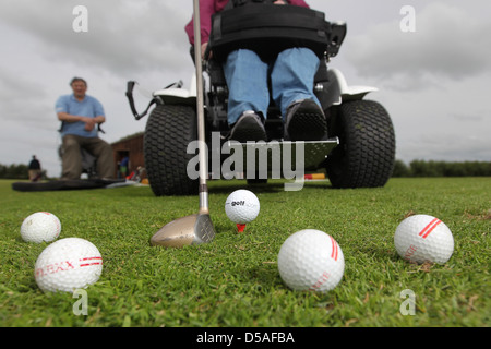 La Germania, con due handicap agli handicap. Sankt Peter-Ording, vi sono un inclusive Golf Club per i pazienti affetti da stroke Foto Stock