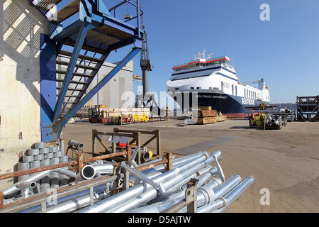 Flensburg, Germania, ferry-sede jerk prestazioni per il British shipping company-sede jerk Traghetti Foto Stock