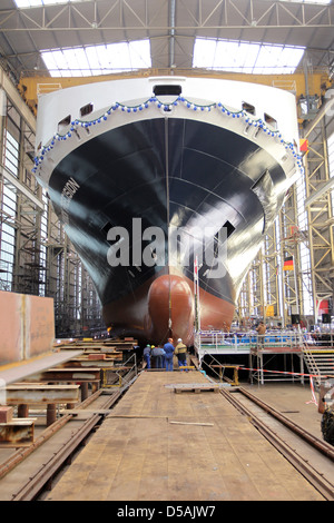 Flensburg, Germania, lanciato a Flensburg Schiffbaugesellschaft Foto Stock