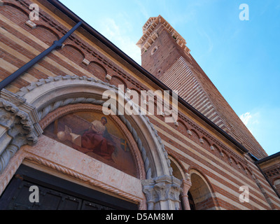 Verona, Italia, nel cortile del Palazzo del Comune Foto Stock