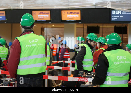 Selchow, Germania, testare il terminale in Berlin Brandenburg International Airport Foto Stock