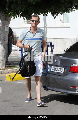 Il principe ereditario Felipe di Spagna partecipa al quinto giorno della ventinovesima edizione della vela Coppa del Re (Copa del Rey) sull'isola di Mallorca, 6 agosto 2010. Foto: Patrick van Katwijk Foto Stock