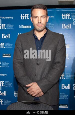 Direttore Ben Affleck assiste la conferenza stampa di 'città' durante il Toronto International Film Festival 2010 all'Hotel Hyatt Regency a Toronto, Canada, 10 settembre 2010. Foto: Hubert Boesl Foto Stock