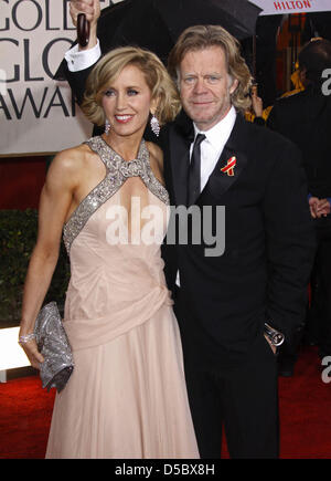 Noi attori americani Felicity Huffman e William H. Macy arrivare per la 67th Golden Globe Awards a Los Angeles, Stati Uniti d'America, 17 gennaio 2010. I globi onore di eccellenza per il cinema e la televisione. Foto: Hubert Boesl Foto Stock