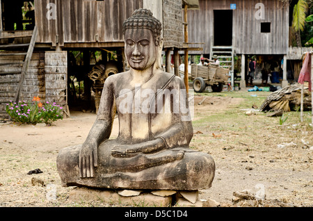 Ka Kos pietra villaggio di curvatura , Kampong Thom distretto , Cambogia Foto Stock