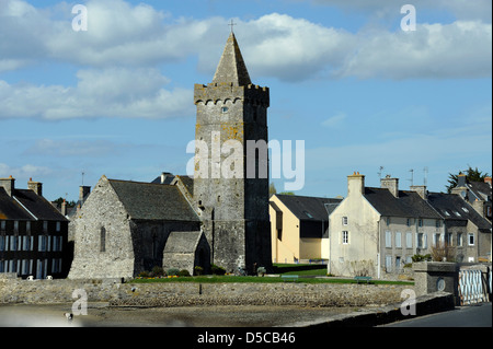 Portbail,la chiesa di Notre Dame,Manche,Basse-Normandie,Cotentin,Francia Foto Stock