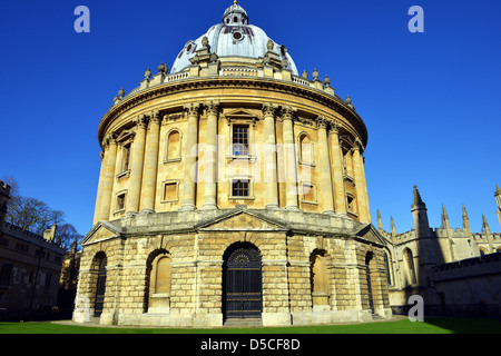 Radcliffe Camera, Radcliffe Scienza biblioteca, sala lettura che fa parte della Libreria di Bodleian, Università di Oxford, Gran Bretagna Foto Stock