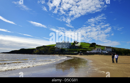 Burgh Island e Bigbury beach, Devon, Inghilterra, Regno Unito Foto Stock
