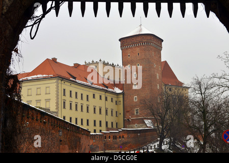 Il castello di Wawel Cracovia in Polonia Foto Stock