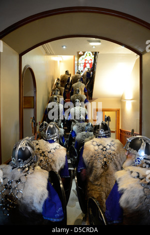 Up Helly Aa 2013 più grande d'Europa fire festival tenutosi a Lerwick capitale delle Shetland Scozia UK Foto Stock