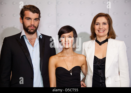 Stanley Weber, Marta Gastini e Assumpta Serna photocall per il film 'Borgia' ristorante Parlament. Amburgo, Germania - Foto Stock