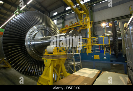 Berlino, Germania e quasi completa della turbina a gas della turbina a gas in fabbrica a Berlino Foto Stock