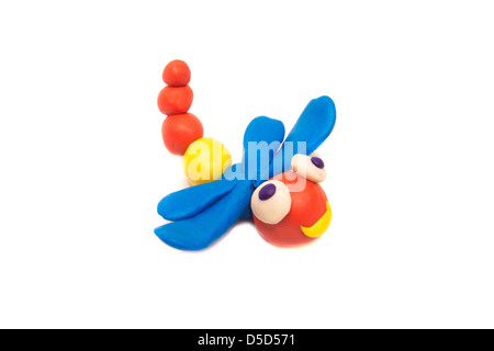 Una serie di plastilina colorata, modellante argilla isolata su sfondo  bianco. Plastilina per bambini o modelli professionali Foto stock - Alamy