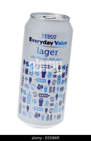 Possibile del Tesco valore quotidiano Lager. Foto Stock