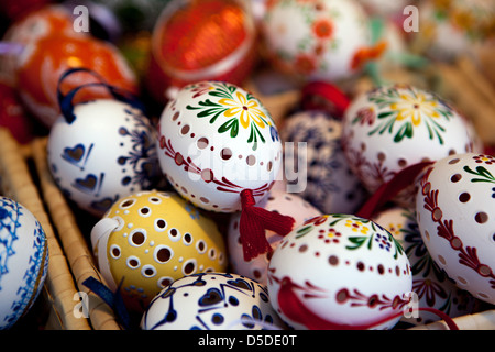 Ceca originali Uova di Pasqua, tradizioni, Vacanze Praga Repubblica Ceca Foto Stock