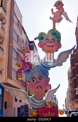 Fallas Festival in Burriana, Valenciana, Spagna Foto Stock