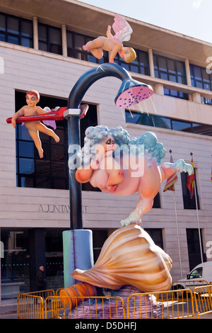 Fallas Festival in Burriana, Valenciana, Spagna Foto Stock