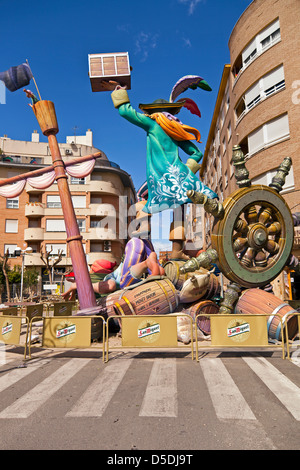 Fallas Festival in Burriana, Valenciana, Spagna Foto Stock