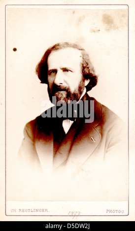 Questo ritratto mostra Armande-Hippolyte-Louis Fizeau, un fisico francese noto per il suo lavoro pionieristico nell'ottica e la velocità della luce. Fizeau diede importanti contributi allo sviluppo della fisica moderna. Foto Stock