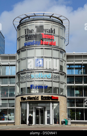 Herald, sera volte, agricoltore scozzese e S1 edificio, Newsquest Media, 200 Renfield Street, Glasgow, Scotland, Regno Unito Foto Stock