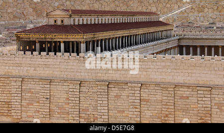 Basilica nel Secondo Tempio. Modello della antica Gerusalemme. Foto Stock