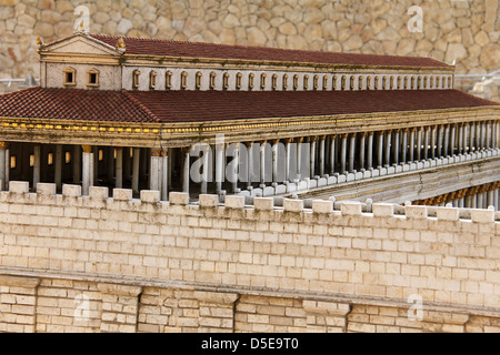 Basilica nel Secondo Tempio. Modello della antica Gerusalemme. Foto Stock