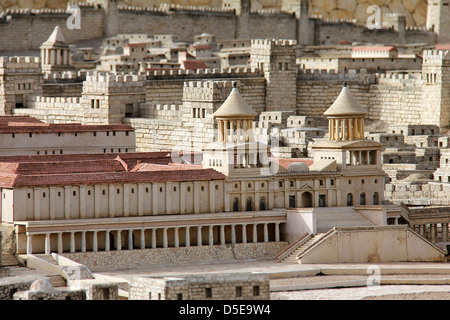 Città alta. Hasmonean Palace. Antica Gerusalemme Foto Stock