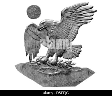 Luna eagle da 1 dollaro moneta, USA, 1980, su sfondo bianco Foto Stock