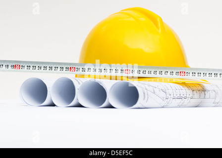 Costruzione di strumenti e di progetti di costruzione Foto Stock