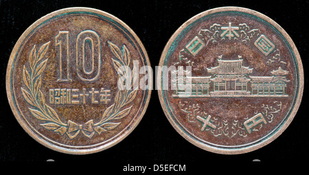 10 Yen moneta, Giappone Foto Stock