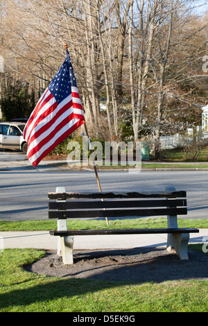 Una bandiera in Lexington, , Massachusetts, STATI UNITI D'AMERICA Foto Stock