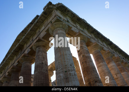 Greco-romane i templi di Paestum, Campania, Italia. Foto Stock