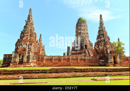 Wat chai wattanaram in Ayutthaya, Thailandia Foto Stock