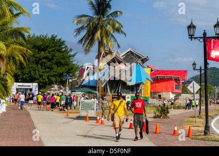 Ironman 70,3 2013 concorrenza. Amador Causeway, Città di Panama, Repubblica di Panama, America Centrale Foto Stock